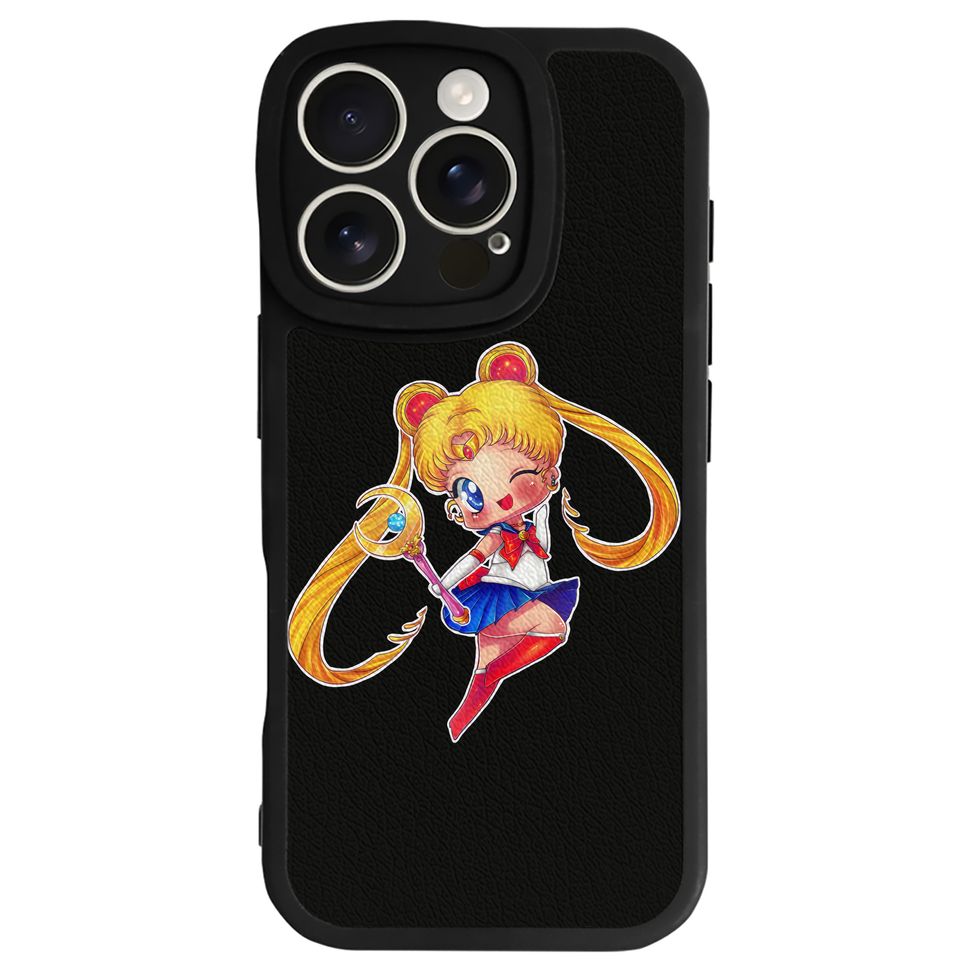 （画像用） 美少女戦士セーラームーン 月野 うさぎ つきの うさぎ Sailor Moon Tsukino Usagi 【iPhone 16シリーズ対応】シリコンスマホケース（レザー調） 材質：シリコン